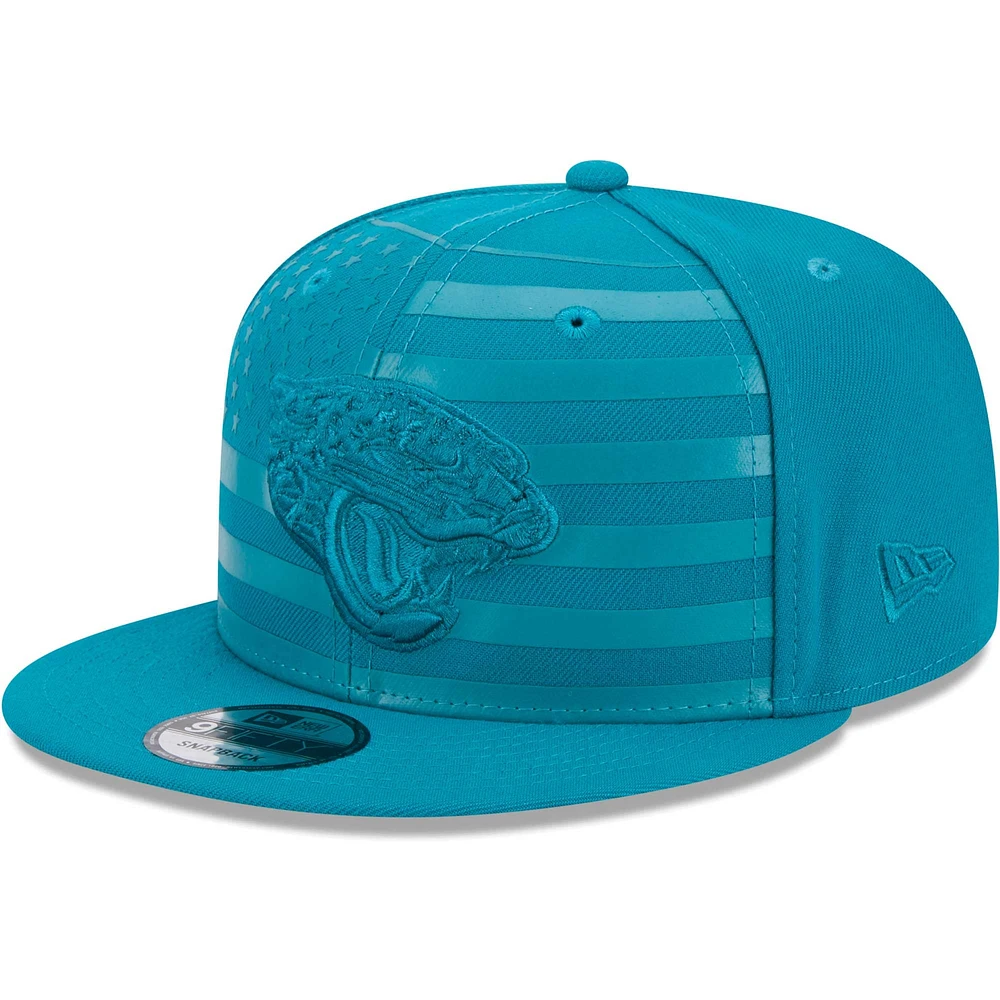 Casquette Snapback 9FIFTY Independent des Jacksonville Jaguars New Era pour hommes, bleu sarcelle