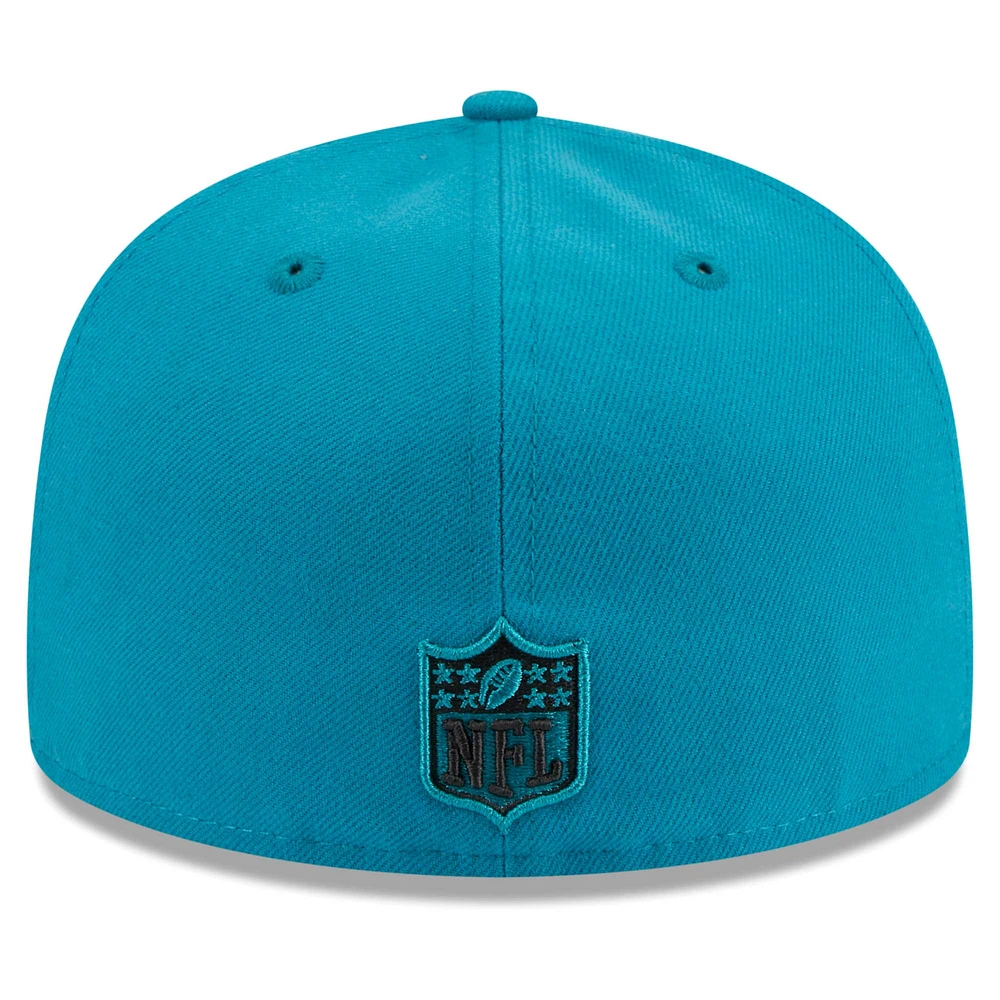 Casquette ajustée 59FIFTY pour hommes des Jacksonville Jaguars Main Patch New Era bleu sarcelle