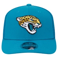 Casquette camionneur extensible 9SEVENTY Jacksonville Jaguars bleu sarcelle New Era pour homme