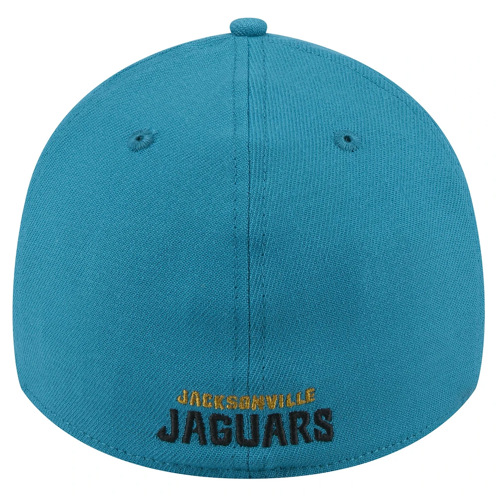 Men's New Era  Teal Jacksonville Jaguars Throwback Crawl Standard 39THIRTY Flex Hat