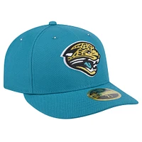 Casquette ajustée 59FIFTY Throwback Head Omaha Low Profile des Jacksonville Jaguars New Era pour hommes, bleu sarcelle