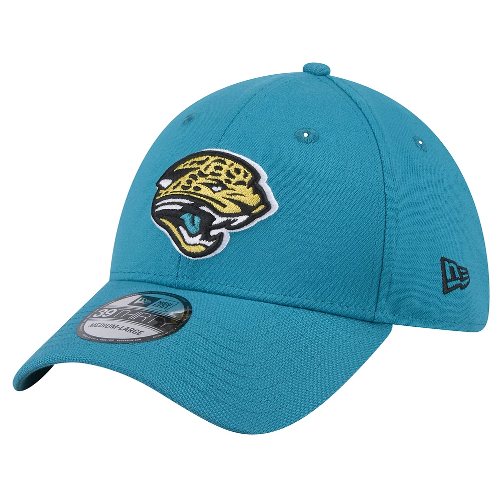 Men's New Era  Teal Jacksonville Jaguars Throwback Logo Standard 39THIRTY Flex Hat