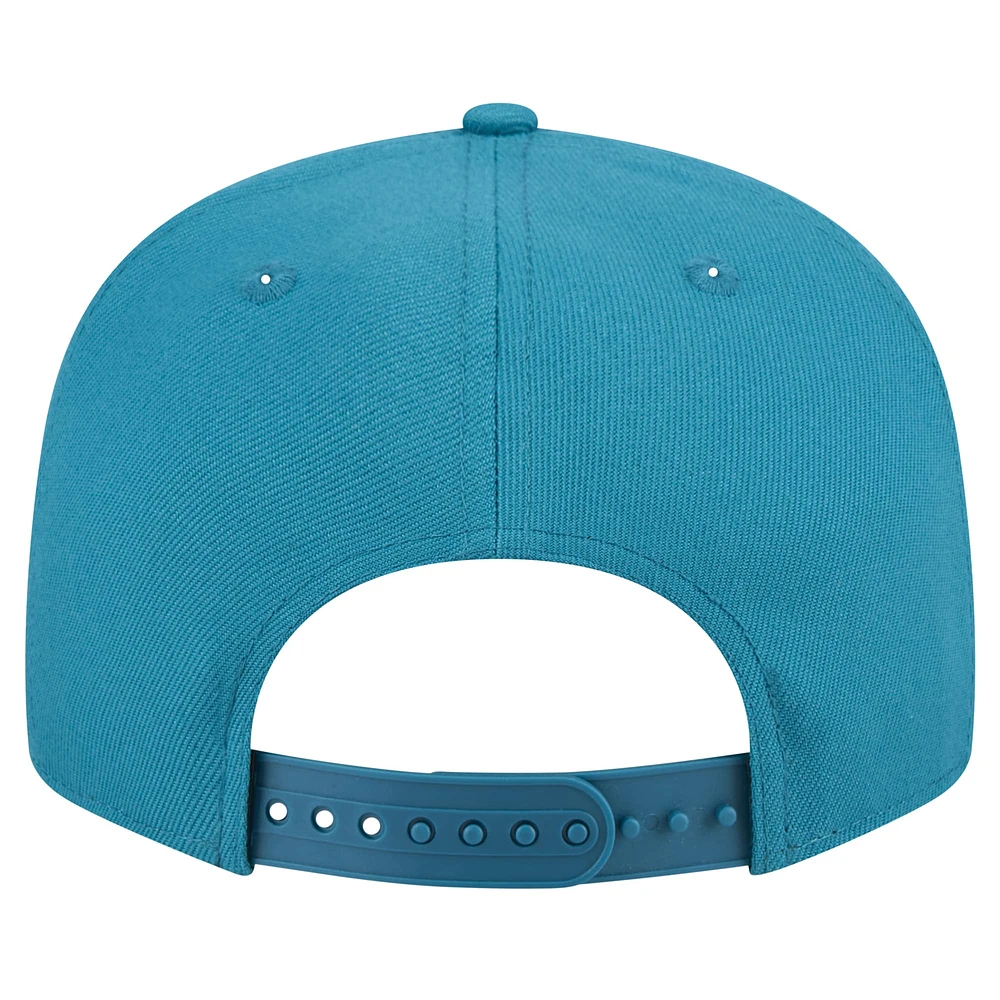 Men's New Era  Teal Jacksonville Jaguars Throwback Logo Standard 9FIFTY Snapback Hat