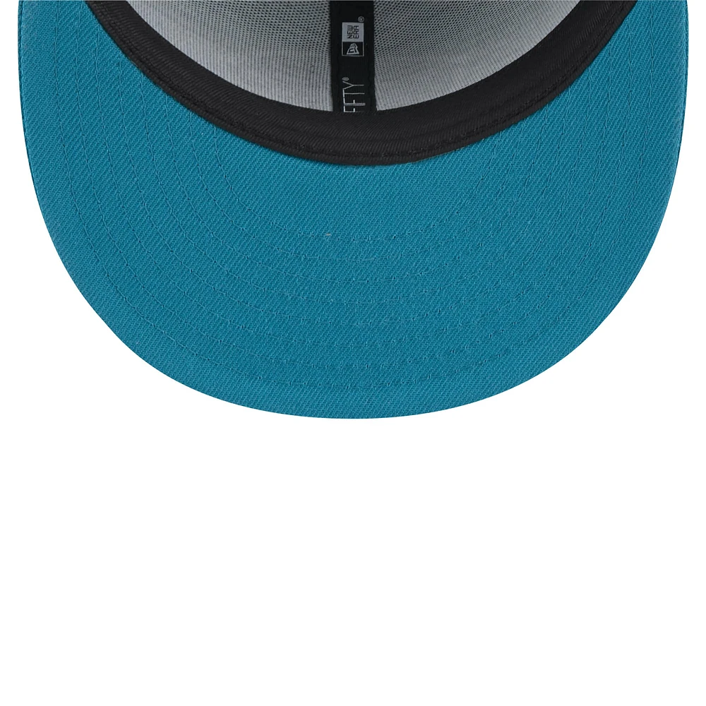 Men's New Era  Teal Jacksonville Jaguars Throwback Logo Standard 9FIFTY Snapback Hat