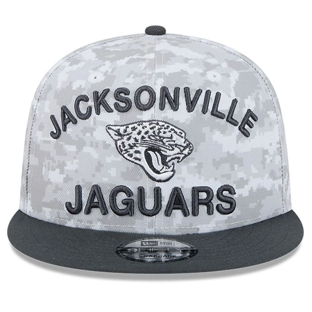 Men's New Era  White/Graphite Jacksonville Jaguars 2024 Salute To Service 9FIFTY Snapback Hat