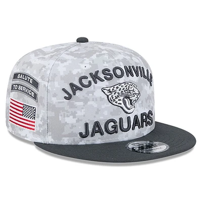 Casquette Snapback Jacksonville Jaguars 2024 Salute To Service 9FIFTY New Era blanche/graphite pour homme