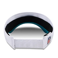 Men's New Era White/Teal Jacksonville Jaguars 2024 NFL Training Camp Adjustable Visor