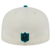 Men's New Era  White/Teal Jacksonville Jaguars Main 59FIFTY Fitted Hat