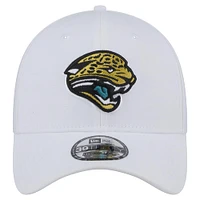 Men's New Era  White Jacksonville Jaguars Throwback Iced 39THIRTY Flex Hat