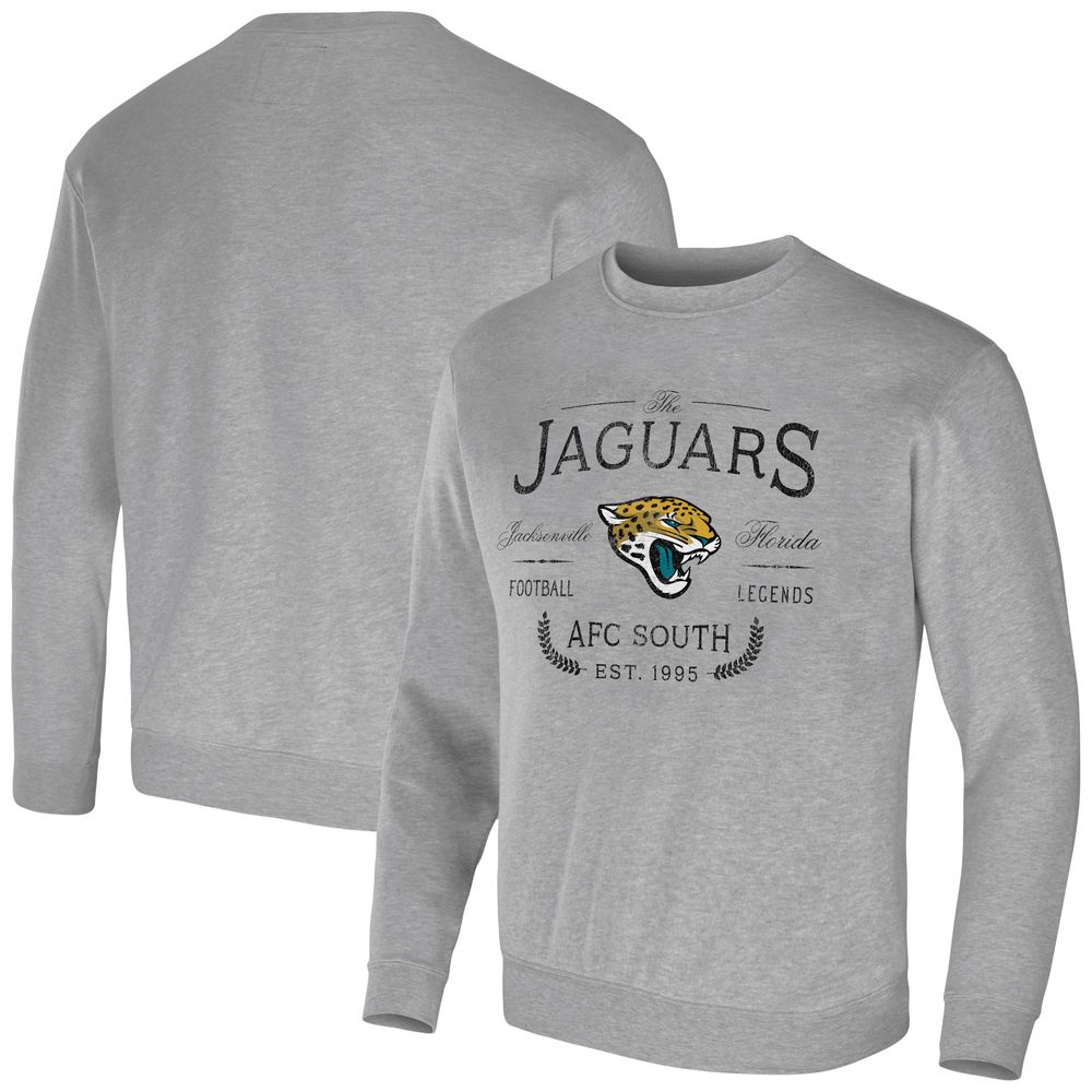 Men's NFL x Darius Rucker Collection by Fanatics Heather Gray Jacksonville Jaguars Pullover Sweatshirt