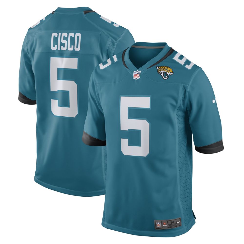 Men's Nike Andre Cisco Teal Jacksonville Jaguars Game Player Jersey