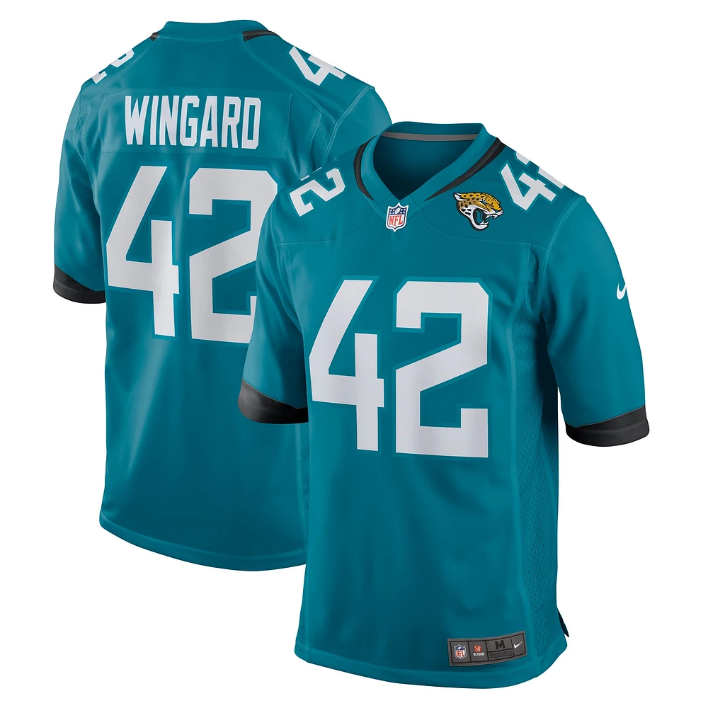 Maillot de match Nike Andrew Wingard des Jacksonville Jaguars pour homme, bleu sarcelle