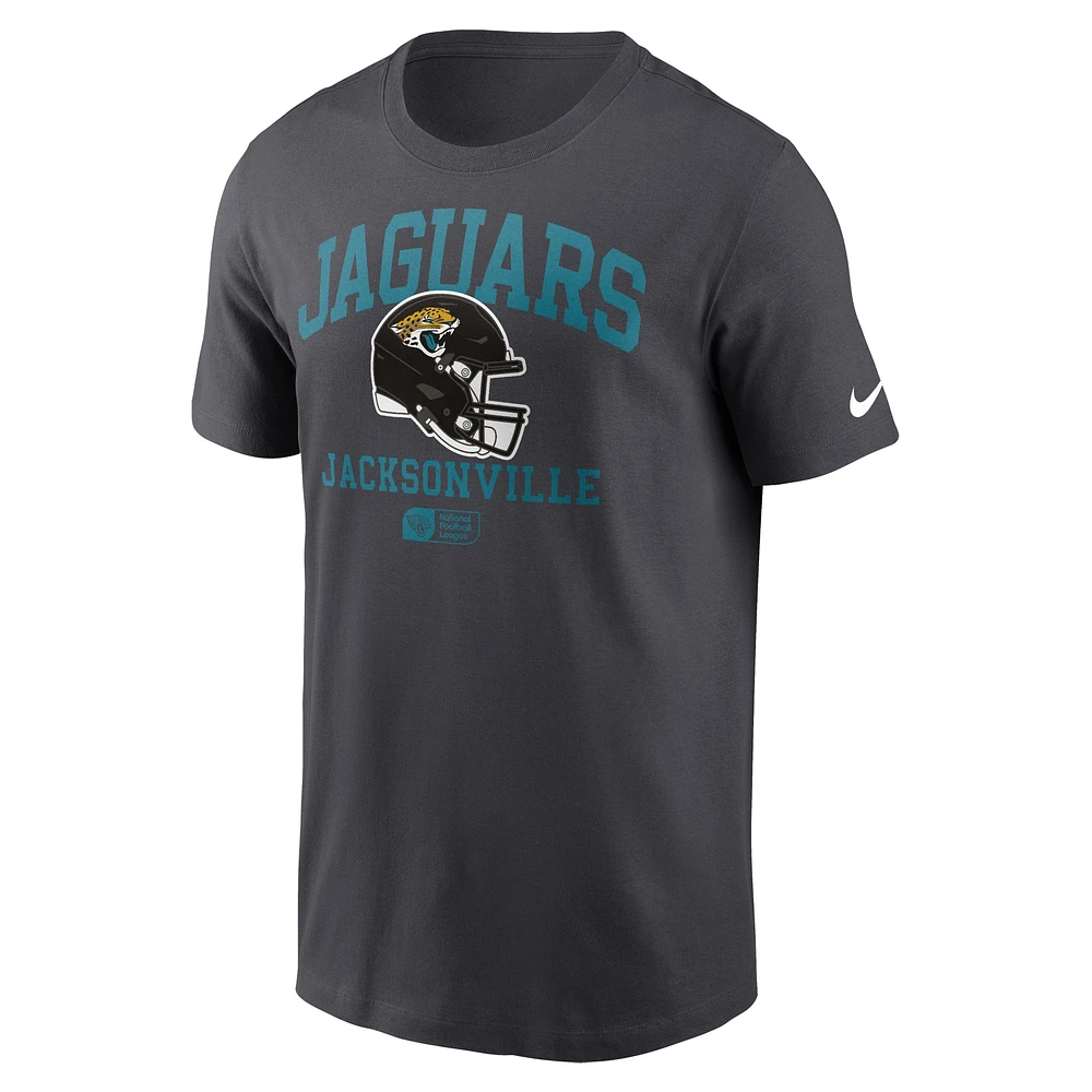 Men's Nike Anthracite Jacksonville Jaguars Helmet Essential T-Shirt