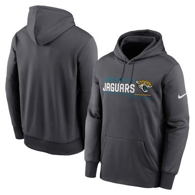 Men's Nike Anthracite Jacksonville Jaguars Prime Logo Name Split Pullover Hoodie