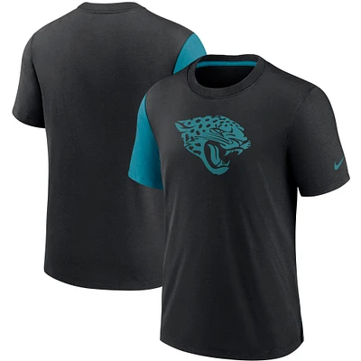 T-shirt de performance pop des Jaguars Jacksonville Nike pour homme, noir/bleu sarcelle