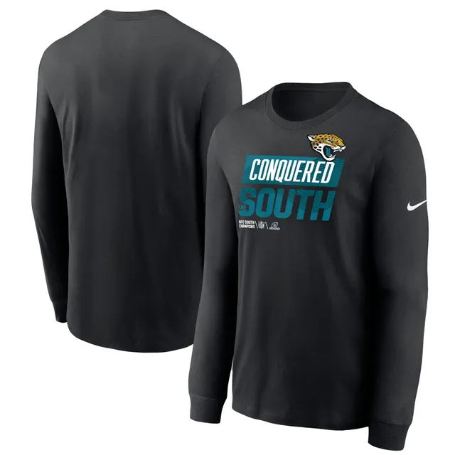 Men's Nike Black Jacksonville Jaguars 2022 AFC South Division Champions Locker Room Trophy Collection Pullover Hoodie Size: Large