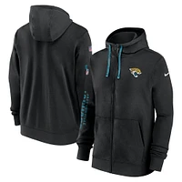 Sweat à capuche entièrement zippé Nike Jacksonville Jaguars 2024 Sideline Club pour homme, noir