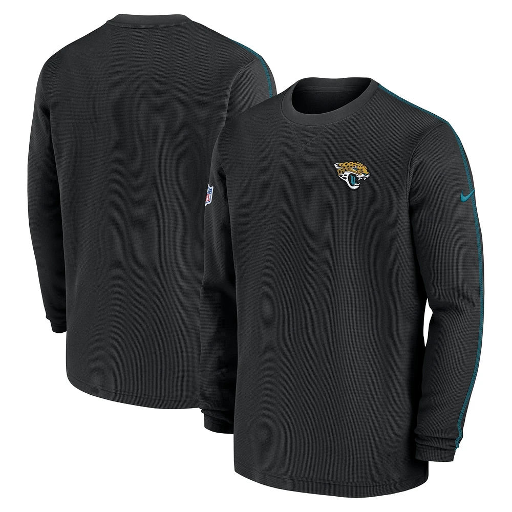 Haut à manches longues Nike Jacksonville Jaguars 2024 Sideline Coaches pour homme noir