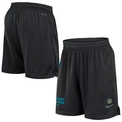 Short Nike noir en maille pour hommes des Jacksonville Jaguars 2024 Sideline Performance