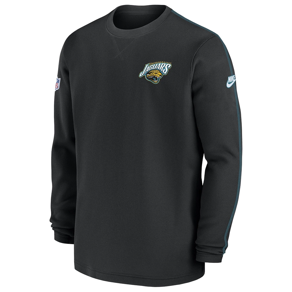 Men's Nike Black Jacksonville Jaguars Alternate Logo Coach Long Sleeve Top