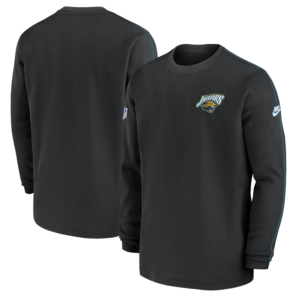 Men's Nike Black Jacksonville Jaguars Alternate Logo Coach Long Sleeve Top