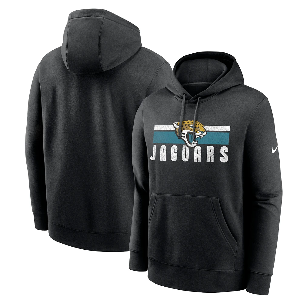 Sweat à capuche en polaire noir Jacksonville Jaguars Club pour homme Nike