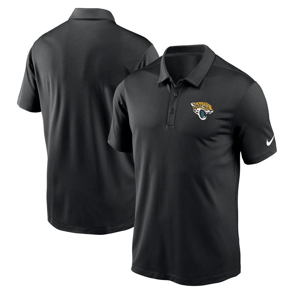 Polo de performance Nike noir avec logo la franchise des Jacksonville Jaguars pour hommes