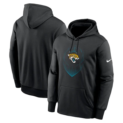 Sweat à capuche Nike noir Jacksonville Jaguars Icon Performance pour homme