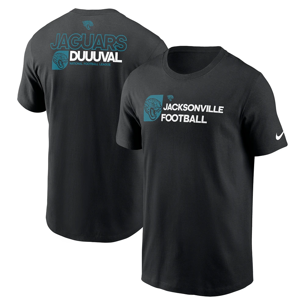 T-shirt Nike noir pour homme des Jacksonville Jaguars Outline