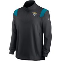 Men's Nike Black Jacksonville Jaguars Sideline Coach Chevron Lockup Quarter-Zip Long Sleeve Top