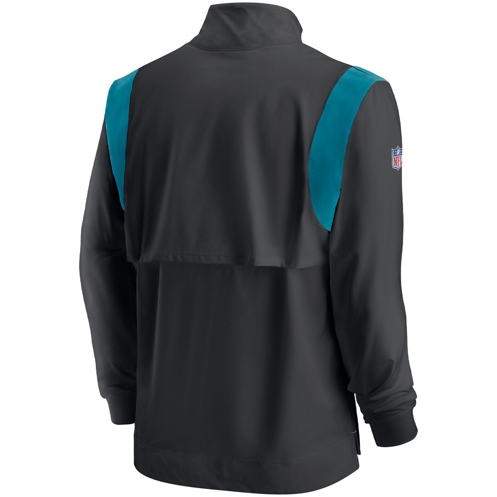 Men's Nike Black Jacksonville Jaguars Sideline Coach Chevron Lockup Quarter-Zip Long Sleeve Top