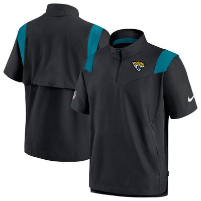 Men's Nike Black Jacksonville Jaguars Sideline Coaches Chevron Lockup Pullover Top