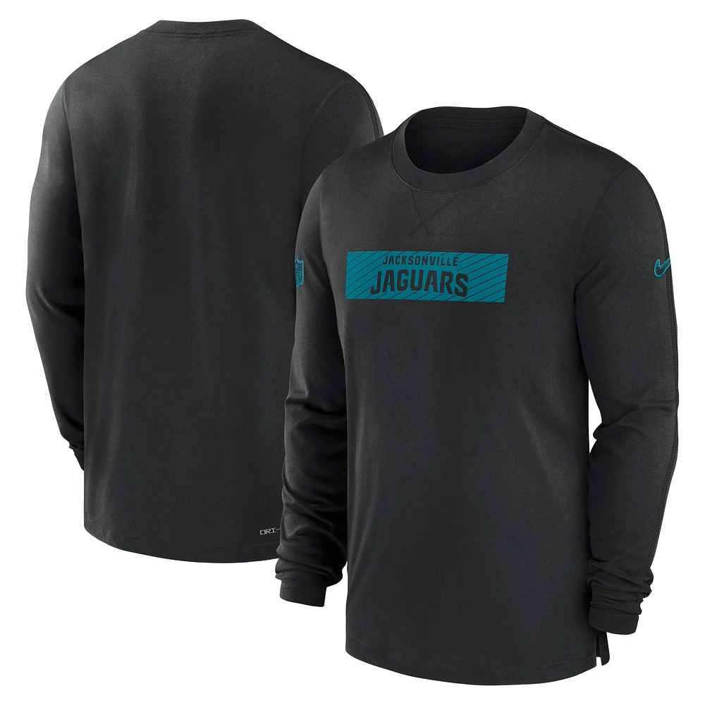 Men's Nike Black Jacksonville Jaguars Sideline Player Performance Long Sleeve T-Shirt