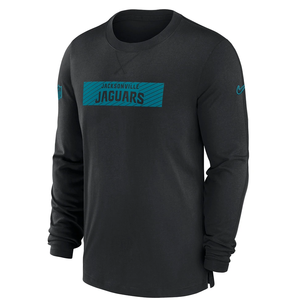 Men's Nike Black Jacksonville Jaguars Sideline Player Performance Long Sleeve T-Shirt