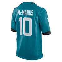 Men's Nike Brandon McManus  Teal Jacksonville Jaguars Team Game Jersey