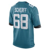 Men's Nike Brandon Scherff Teal Jacksonville Jaguars Game Player Jersey