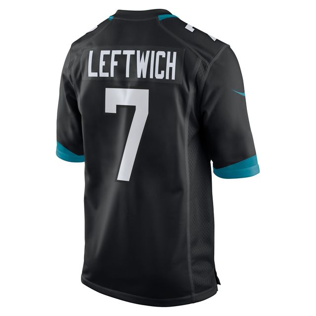 Maillot de match joueur retraité alternatif des Jacksonville Jaguars Nike Byron Leftwich noir pour homme