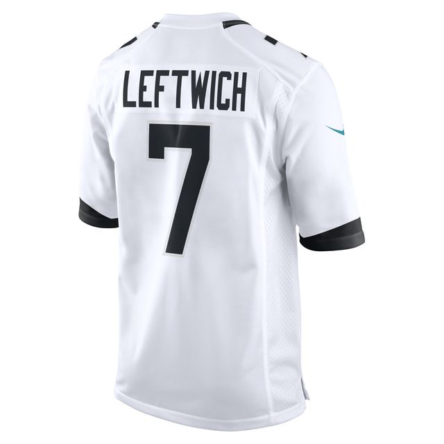 Maillot de match joueur retraité Nike Byron Leftwich pour hommes, blanc, Jacksonville Jaguars