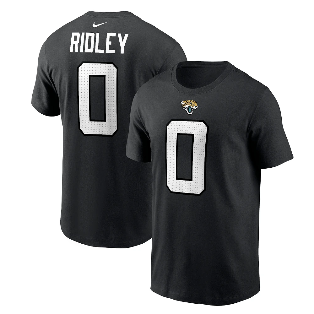 T-shirt Nike Calvin Ridley pour homme, noir, nom et numéro du joueur des Jacksonville Jaguars