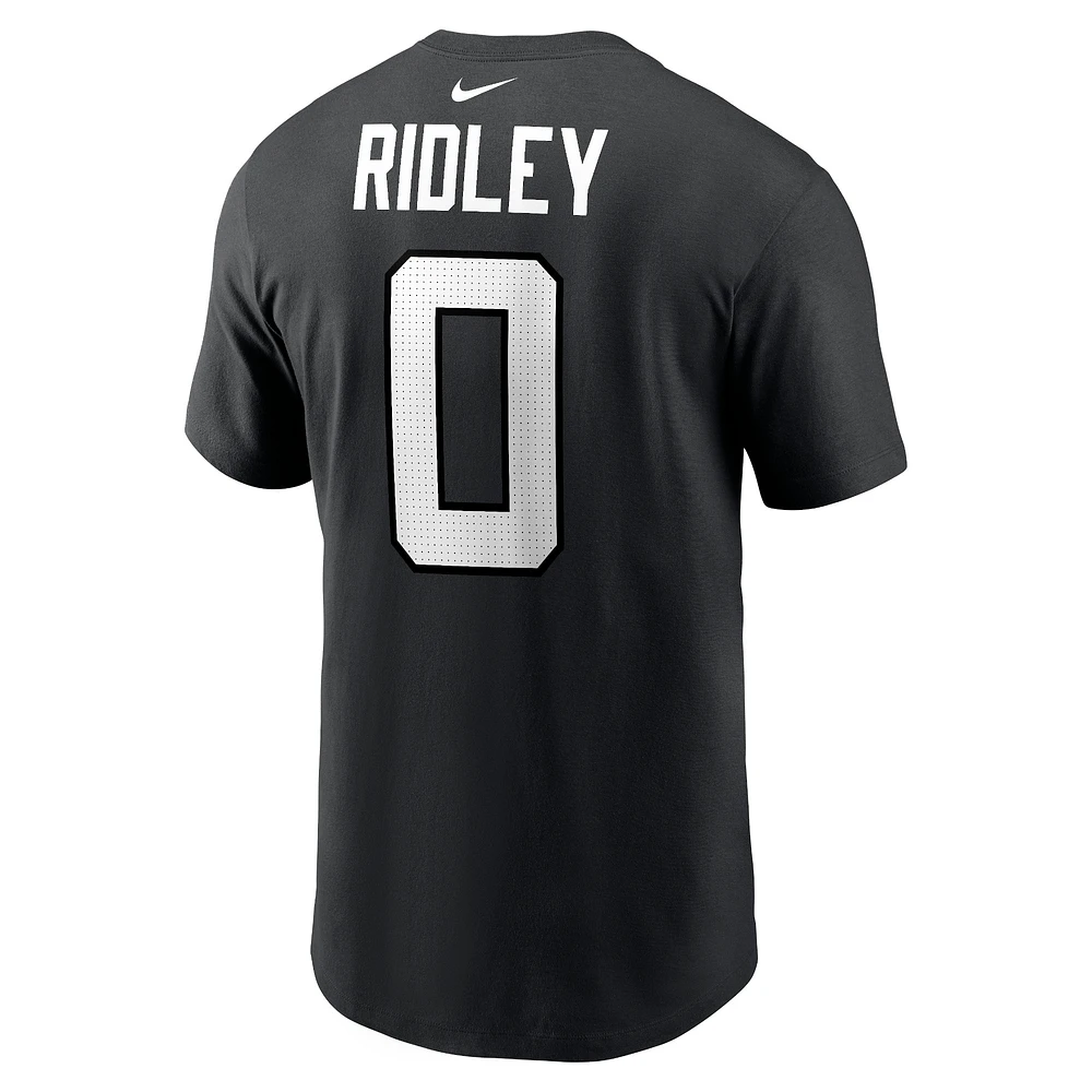 T-shirt Nike Calvin Ridley pour homme, noir, nom et numéro du joueur des Jacksonville Jaguars