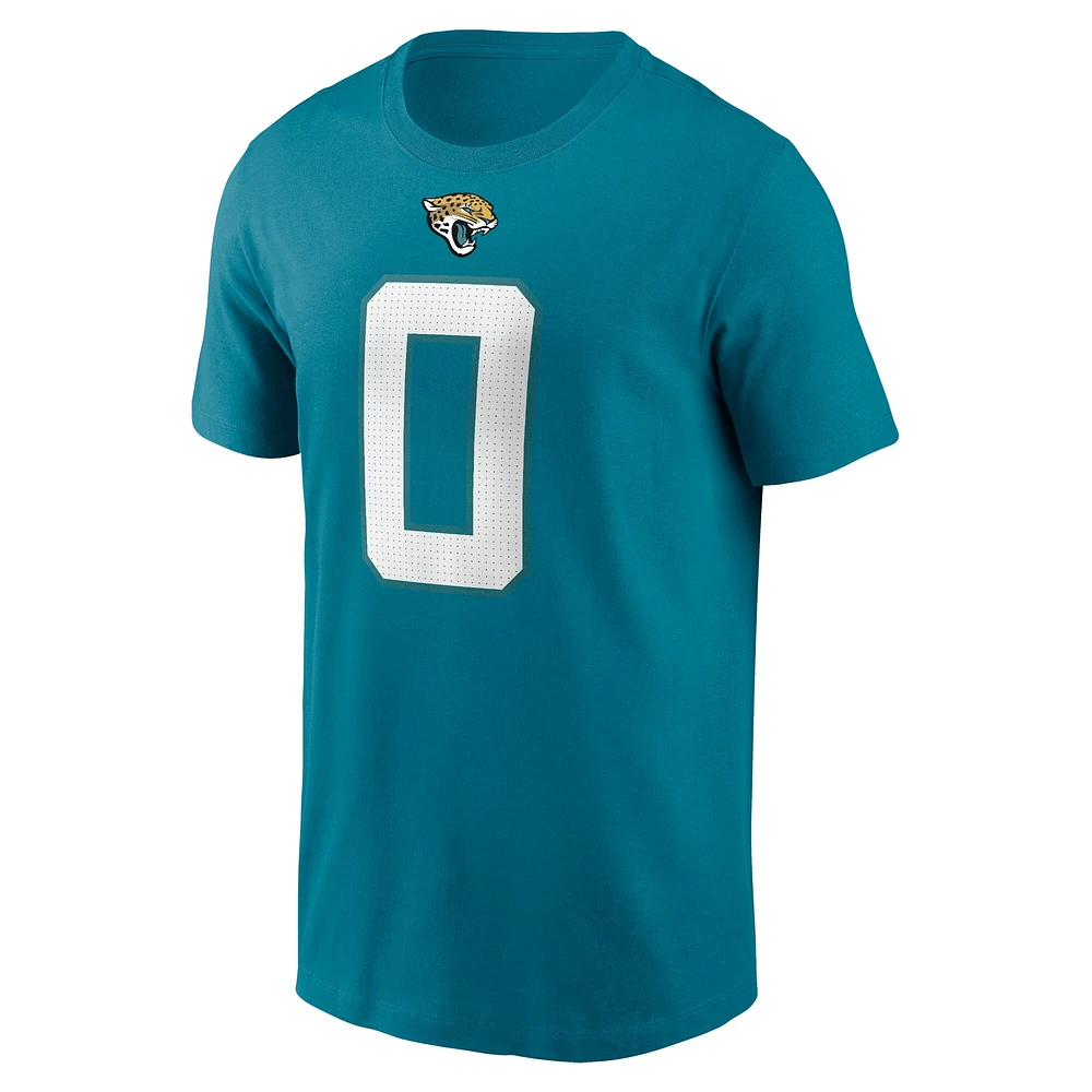 T-shirt avec nom et numéro du joueur des Jaguars de Jacksonville Nike Calvin Ridley bleu sarcelle pour homme