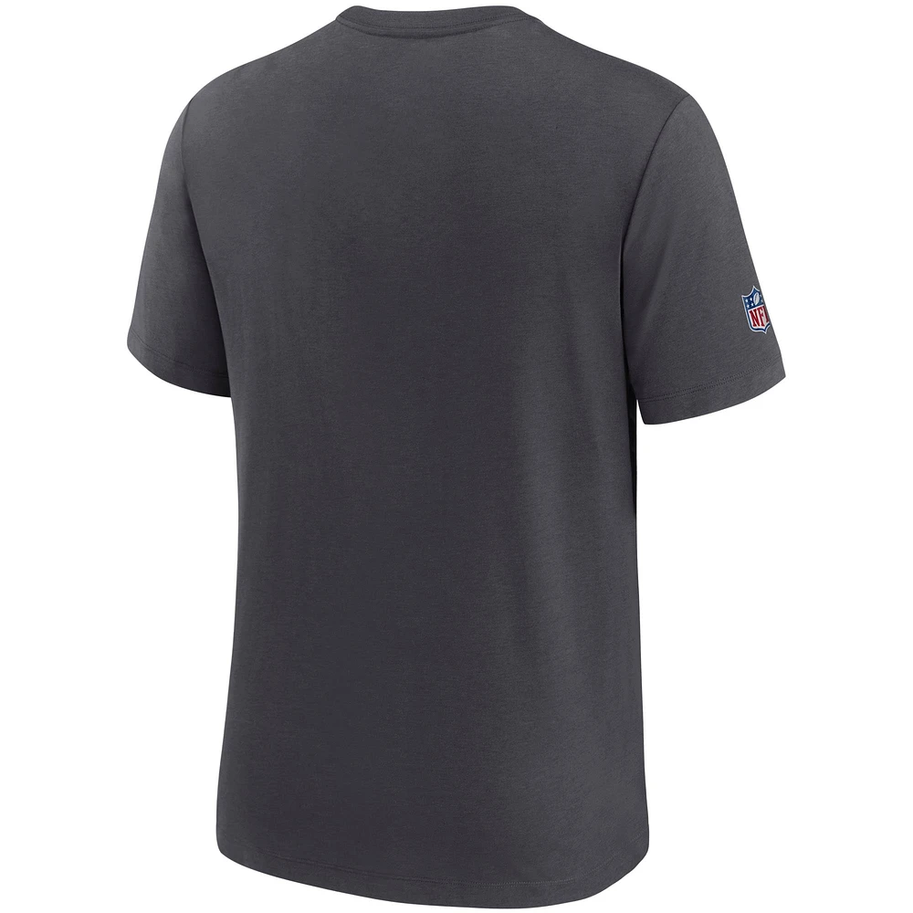 Men's Nike Charcoal Jacksonville Jaguars NFL Crucial Catch Performance T-Shirt