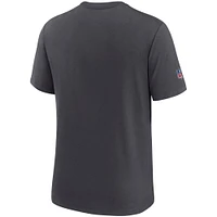 T-shirt Nike Charcoal Jacksonville Jaguars NFL Crucial Catch Performance pour homme