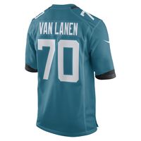 Men's Nike Cole Van Lanen Teal Jacksonville Jaguars Game Player Jersey