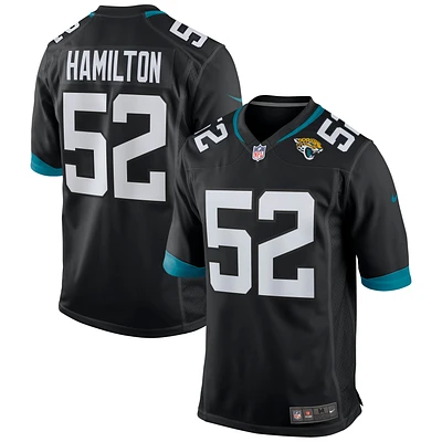 Maillot de match Nike DaVon Hamilton pour hommes, noir, Jacksonville Jaguars