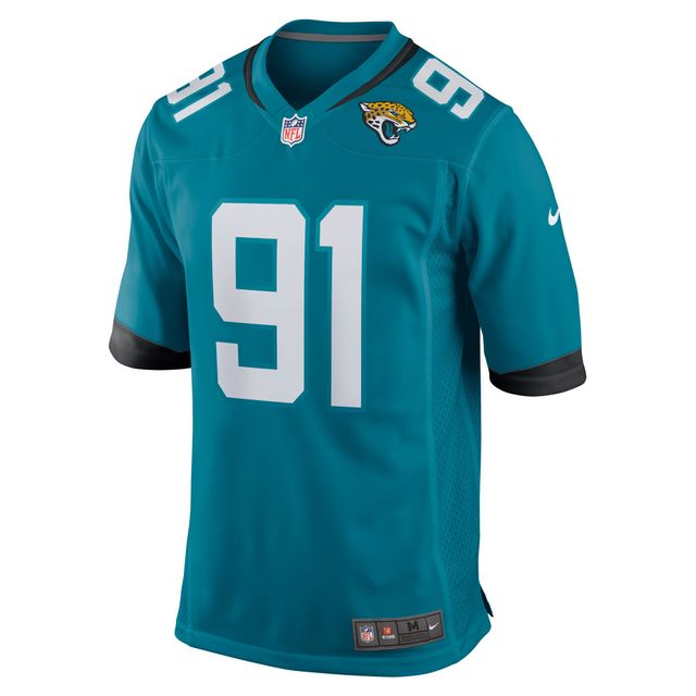 Maillot de match Nike Dawuane Smoot pour hommes, sarcelle, Jacksonville Jaguars