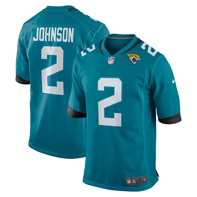 Maillot de match Nike D'Ernest Johnson Teal Jacksonville Jaguars Team Game pour homme