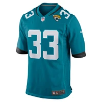 Maillot de match joueur Nike Devin Lloyd des Jacksonville Jaguars pour hommes, bleu sarcelle