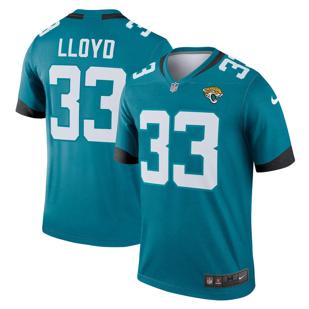 Haut Nike Devin Lloyd Teal Jacksonville Jaguars Team Legend Player Performance pour homme