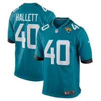 Men's Nike Erick Hallett  Teal Jacksonville Jaguars Game Jersey